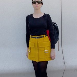 Sonia Rykiel Skirts - Sonia by Sonia Rykiel yellow wool mini skirt S Sonia Rykiel Skirts - Sonia by Sonia Rykiel yellow wool mini skirt S